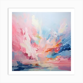 Heavenly Hues: Soft Brushwork Ballet Art Print