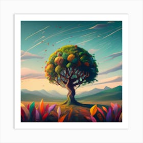 A Leafy Tree In The Middle Of Nowhere The Terri Art Print