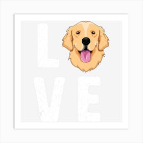 Love Golden Retrievers Kids Dog Pet Gift Art Print