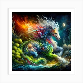 Psychedelic Horse Art Print