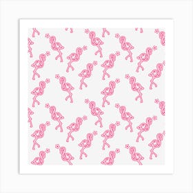 Pink Flamingos Art Print