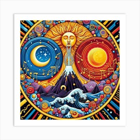 Sun And Moon 5 Art Print