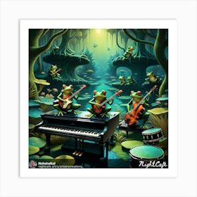 Frogs In The Forest Art Print