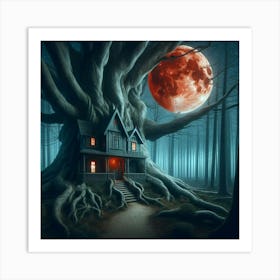 Haunted House In The Woods 2 Art Print