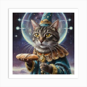 Cat Wizard Print Art Print