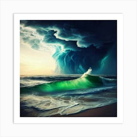 Storm Clouds Over The Ocean 1 Art Print