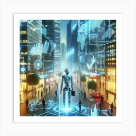 Futuristic Cityscape 60 Art Print