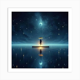 Person In The Water Art Print