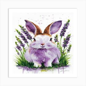 Lavender Bunny Art Print