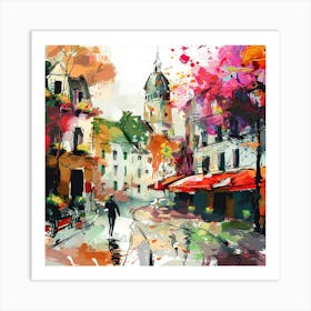 Paris Street Painting Art Print