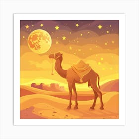 Camel In The Desert 11 Art Print