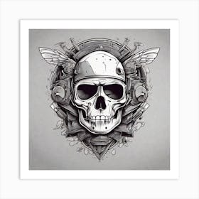 Skull Tattoo 1 Art Print