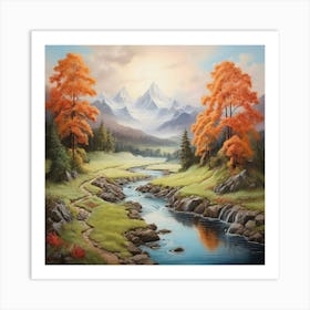 Autumn Valley Art Print