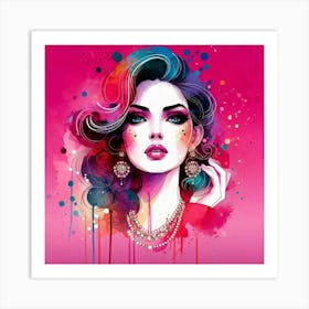 A stylish lady 4 Art Print