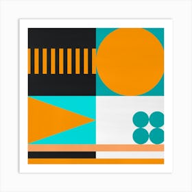 Geometric and colorful shapes 11 Art Print