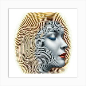 A woman's profile 4 Art Print