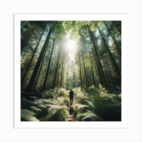 Ferns In The Forest 1 Art Print