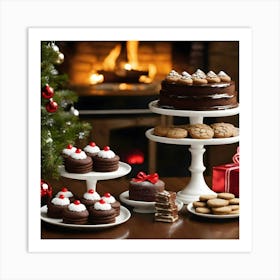 Christmas Desserts 3 Art Print