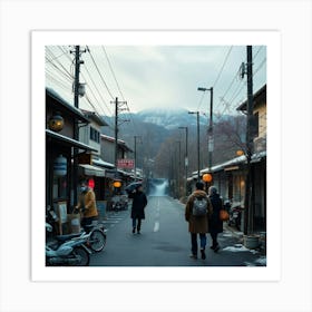 Street Scene In Kyoto, Japan Art Print