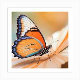 Butterfly On A Flower Art Print