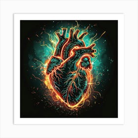 Heart Of Fire 4 Art Print