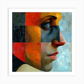 Abstract Portrait Of A Woman 14 Art Print