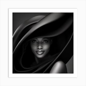 Black Woman In A Hat 7 Art Print