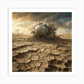 Earth In A Dry Desert Art Print