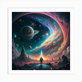 Space Painting Art Print