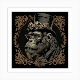 Steampunk Gorilla 28 Art Print