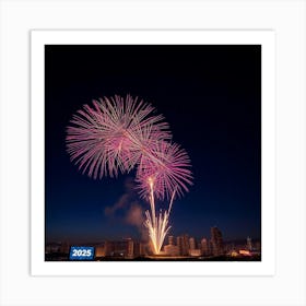 Asm Fireworks In The Sky At Nights Celebrating The New 130c6576 9973 4b82 8c1b 08b5d90e60a9 Art Print