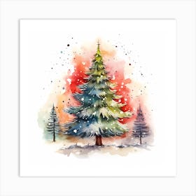 Celestial Frost: Winter Watercolour Dreams Art Print