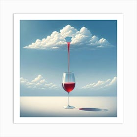 Wine Pouring From A Glass Art Print