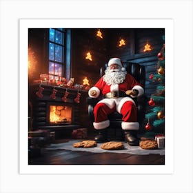 Christmas Santa 25 Art Print