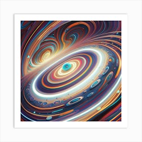 Interstellar laser light line pattern abstract art 10 Art Print