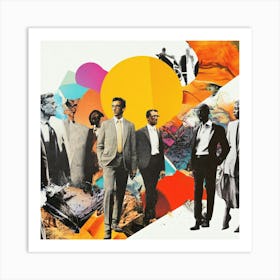 Group Of Men In Suits Art Print