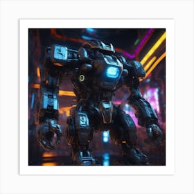 Robot In The City 114 Art Print