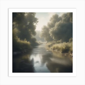River In The Forest 49 Art Print
