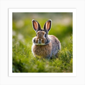 Rabbit In The Grass 1 Art Print