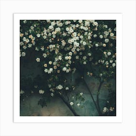 Roses On A Wall 1 Art Print