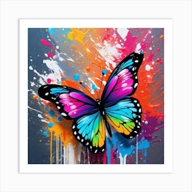 Colorful Butterfly Painting 1 Art Print