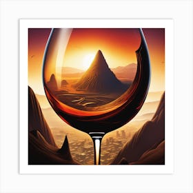 Wine In A Glass Art Print