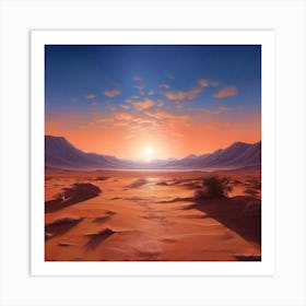 Atacama Desert Chile Burnt Sienna Sand Art Print