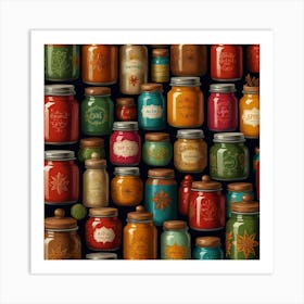 Mason Jars Art Print