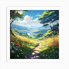 Beauty In Garden Sunlight And Peace Golden Ratio Fake Detail Trending Pixiv Fanbox Acrylic Pale(3) Art Print