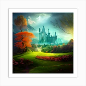 Distant Castle Art Print