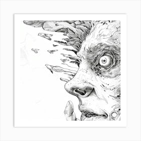 Man'S Head Art Print