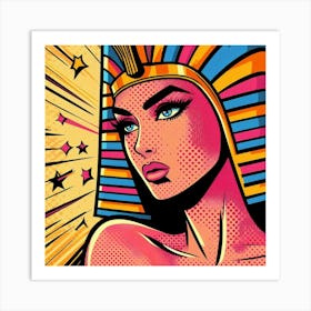 Pop Egyptian Rana Cosmic Art Print