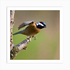 Tit on branch 43 Art Print