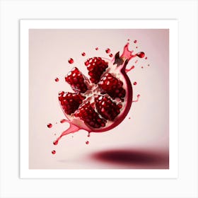 Pomegranate Splash Art Print